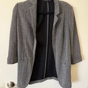 Express Women's Gray Herringbone Blazer